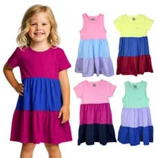 Kit 2 Vestido 3 Marias Infantil Roupa Menina Verão Sortido Colorido Bebê Feminino Lindo e Fresquinho