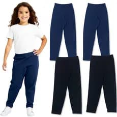 Kit 3 Calça Legging Infantil Menina Escolar Volta as Aulas Uniforme Qualquer Estação Calça Feminina