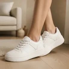 Tênis Feminino Casual Branco Tênis Feminino Esportivo Academia Confortável Macio Leve