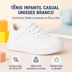 Tenis Infantil Casual Escola Kids Sapato Crianças Menino e Menina Lindo Ideal Pro Dia a Dia Leve