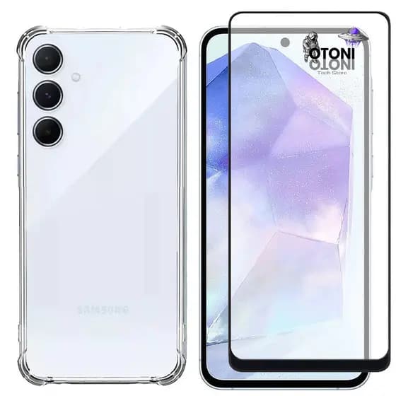 Capa Case Capinha Samsung Galaxy A55  + Película de Vidro 3D - Tech Otoni