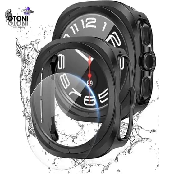 Capa Case Capinha Preto Com Película P/Galaxy Watch 7 Ultra de 47mm - Tech Otoni