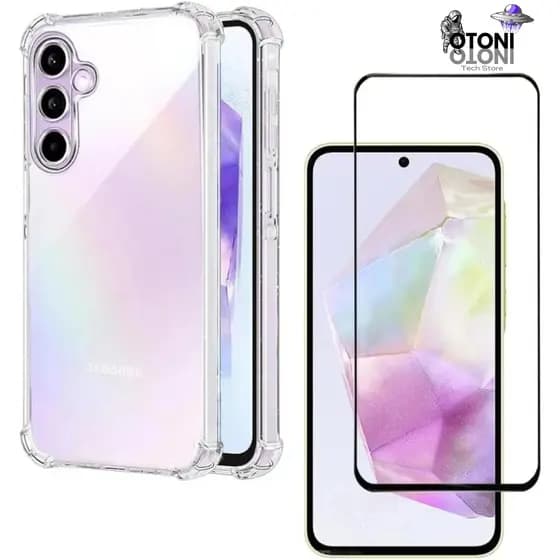 Capa Capinha Case Anti Impacto TPU + Película Cerâmica P/ Samsung Galaxy A55 5G - Tech Otoni