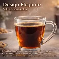 PureGlass Cups™ - Conjunto Canecas Vidro 265ml