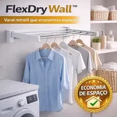 FlexDry Wall™ - Varal Retratil Dobrável