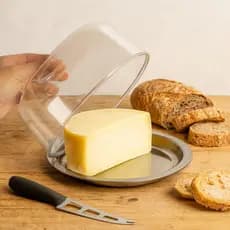 PORTA QUEIJO, FRIOS DE INOX COM TAMPA ACRILICA TRANSPARENTE – QUALIDADE SUPERIOR
