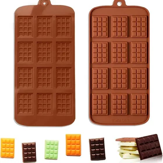 Molde De chocolate Separado Em gel De Sílica , Quadrado Barra Doce Antiaderente De Proteína Reutilizável