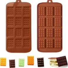 Molde De chocolate Separado Em gel De Sílica , Quadrado Barra Doce Antiaderente De Proteína Reutilizável