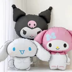 Balão Kuromi Cinnamoroll , Pudim Cão De Hélio Infantil Festa De Aniversário Decoração De Feliz