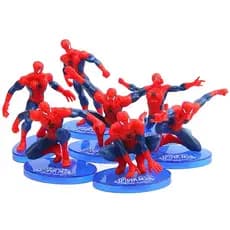 7 Unidades/Conjunto De Toppers De Bolo Do Homem-Aranha De Plástico/Decorações De Festa De Aniversário De Meninos
