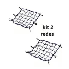 Rede Elastica Aranha  35x35 Moto Bagageiro Capacete  preto