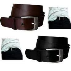 2 Cinto Social Original Unissex Plus Size Couro Legítimo Menor Preço Envio Imediato Luxo