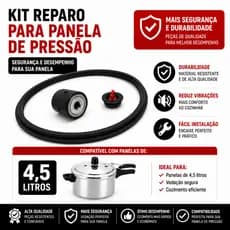 Reparo Panela Pressão 4,5L Borracha Silicone Válvula Pino Peso Clock Universal