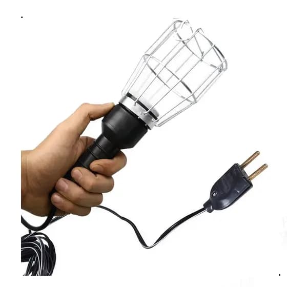 Pendente De Luz Para Oficinas Fio Pp 5mts Gaiola De Arame - Envio Imediato