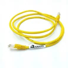 Kit 5 Fio Cabos de Rede Cat.5 Internet Modem Ethernet 1,5m
