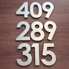 Numero E Letra Residencial ACM Preto Ou Prata Aco Escovado 15cm Envie No Chat