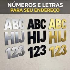 Numero Residencial ACM 15cm preto , dourado Ou prata Para Casa