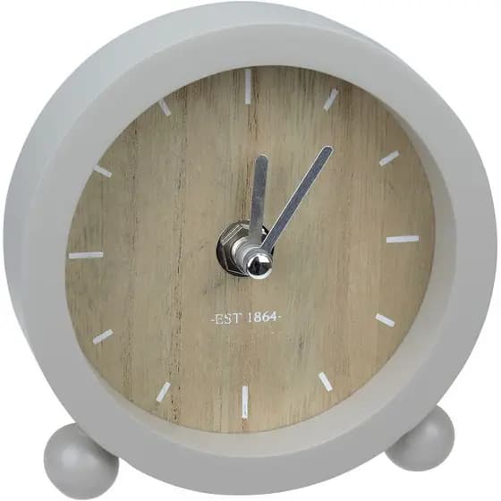 Relógio Decorativo Mesa Home&Co MDF 11x11x3cm Cinza