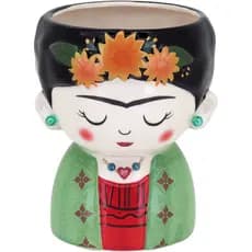 Cachepô Vaso Decorativo Casa Planta Enfeite Cerâmica 17x13x13cm Colorido