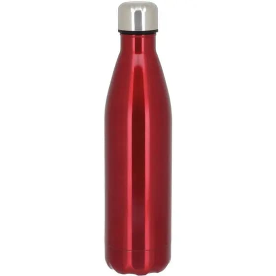 Garrafa Térmica Squeeze Fitness Mijia Parede Dupla Inox 750ml 33x8 Vermelho
