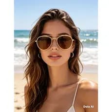 Óculos De Sol Clássicos Oval Unissex，Acessórios de Praia, Óculos para Férias na Praia,, Viagem