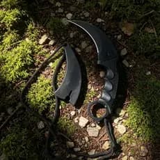 Faca de Garra Tática Militar Com Bainha E Cordão Caniverte de Coleção Camping Pesca Uso Doméstico