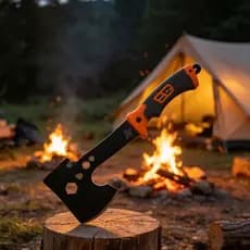 Machado Multifuncional para Atividades ao Ar Livre – Machado Portátil para Camping com Bainha de Proteção