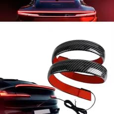 Fita Led Porta Mala Carro Freio Pisca Ré Seta 1,2M TIPO AEROFÓLIO EFEITO CARBON break light