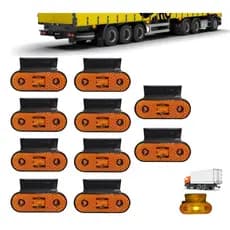 10 LANTERNA led delimitadora lateral C SUPORTE FLEXIVEL ACESSÓRIO CAMINHÃO