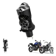 LED FAROL Mini Projetor Led Farol Moto Canhão Bi lupa H4 50W DUPLO PROJETOR 2 FUNÇÕES FAROL ALTO E BAIXO