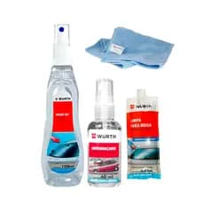 Kit LIMPA VIDRO AUTOMOTIVO Cristalizador Water Off Repele água +  Anti Embaçante +  Limpa Parabrisa + pano microfibra