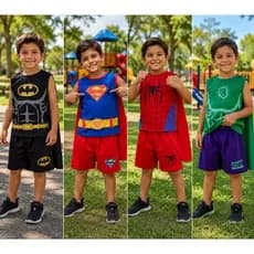 Fantasia Infantil Super Herói Menino conjuntos com Capa e o batman vem mascara