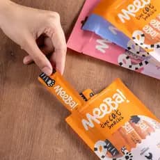 Kit Meeba! Alimento Úmido p/ Gatos Frango Atum Salmão Tipo Churu 8x14g