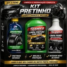 Kit Limpeza Automotiva 3 em 1 Brilho Total 🚗✨