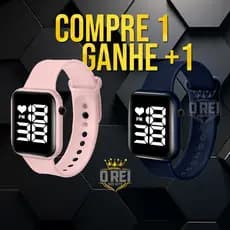 Kit com 2 Relogios A Prova D Agua Masculino Relógio Feminino Led Digital Watch Esportivo Smart