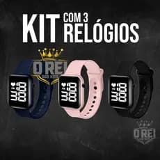 Kit com 3 relogios Relógio Digital A Prova D'Água Esportivo Para Academia Correr Revenda Envio Hoje