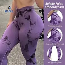 Cintura alta sem costura Smiley Tie-Dye calças de ajuste fino feminino de alta elasticidade ginásio Hip-Lifting absorção