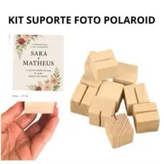 kit com 20 unidades de suporte para fotos de madeira, casamento,lembrancinha, decoração