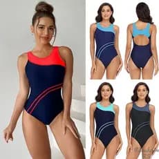 Roupa De Banho/Maiô Feminino/Maio De Natação/Maio Plus Size Roupa Contraste Sem Costas/Surf Maio Natação Mergulho