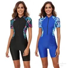 Maiô Feminino Peça Única Traje de Zíper Surf Mergulho Maio Plus Size Esportivo Feminino Roupa De Banho Roupa De Praia