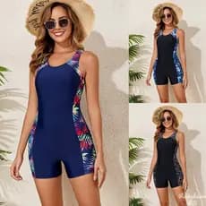 Flores Maiô Feminino Maiô de Uma Peça Boxer Esportes Surf Mergulho Maio Natação Maio Feminino Praia Roupa De Praia