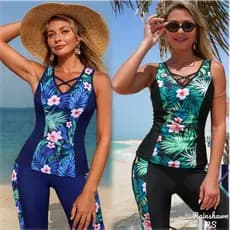 Flores Dividido Senhoras Maiô Biquíni Tamanho Grande Esportes Roupa De Praia Maio Feminino Praia Maio Plus Size Surf