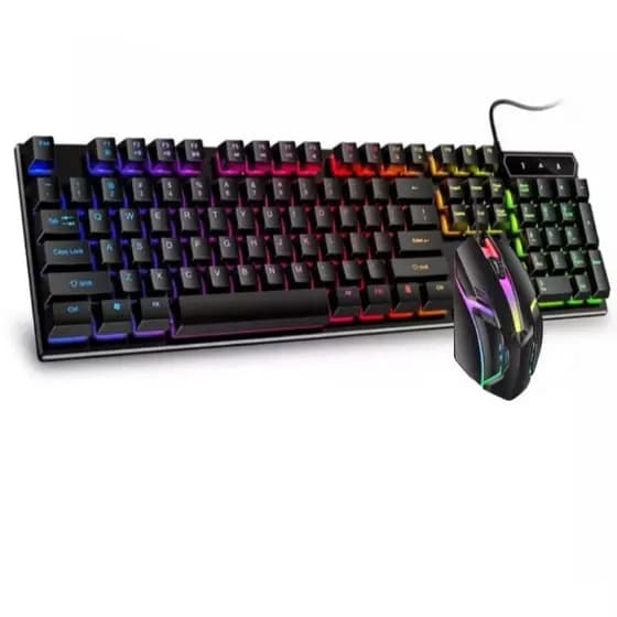 kit Gamer Teclado e Mouse Teclado Mecânico Mouse com Sensor Óptico de Alta Precisão