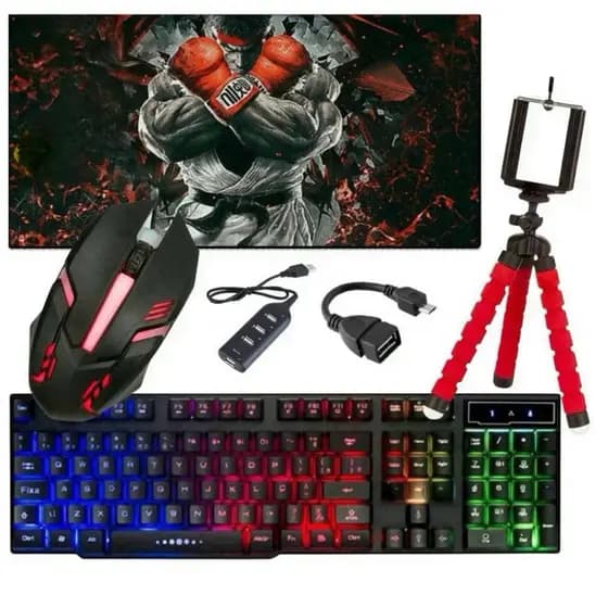 Kit Mobilador Gamer Para Android Com Teclado Mouse Tripé e Adaptador C ou V8 mousepad 70*35