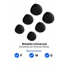 Borrachinhas para Fone de Ouvido 3 Pares P M G Universal