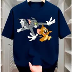 Camiseta Casual Tom e Jerry Desenho Camisa 100% Algodão Premium Envio Imediato