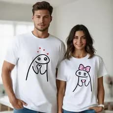 Kit 2 Camisetas Casal Love Dia Dos Namorados  Flork  Algodão