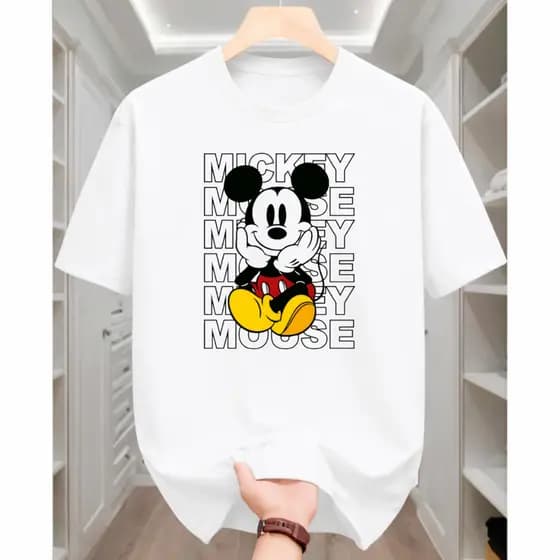 Camiseta Mickey Camisa Estampada 100% Algodão Premium Blusa Lançamento Top Envio Imediato