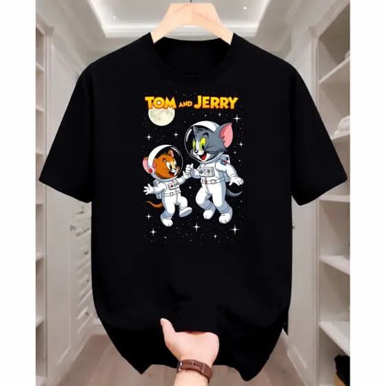 Camiseta Casual Tom e Jerry Desenho Camisa 100% Algodão Premium Envio Imediato