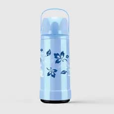 Garrafa Térmica GLT Pressão 1L Folhas Azul Ice Invicta